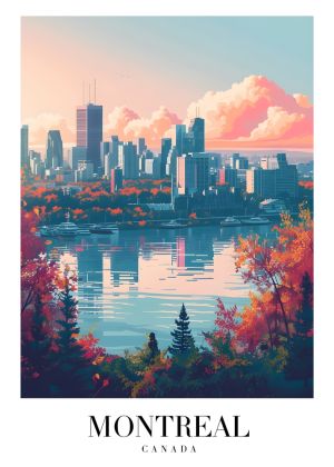Serene Autumn in Montreal Urban Landscape wall art