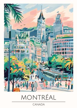 Vibrant Streets of Montreal, Canada wall art