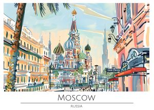 Vibrant Moscow: An Artistic Journey wall art