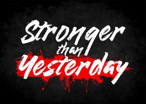 Stronger Than Yesterday: Motivational Art wall art