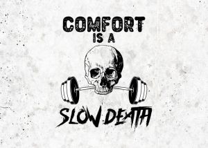 Challenging Comfort: A Motivational Artwork wall art