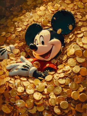 Iconic Inspiration: Mickey in a Sea of Gold wall art