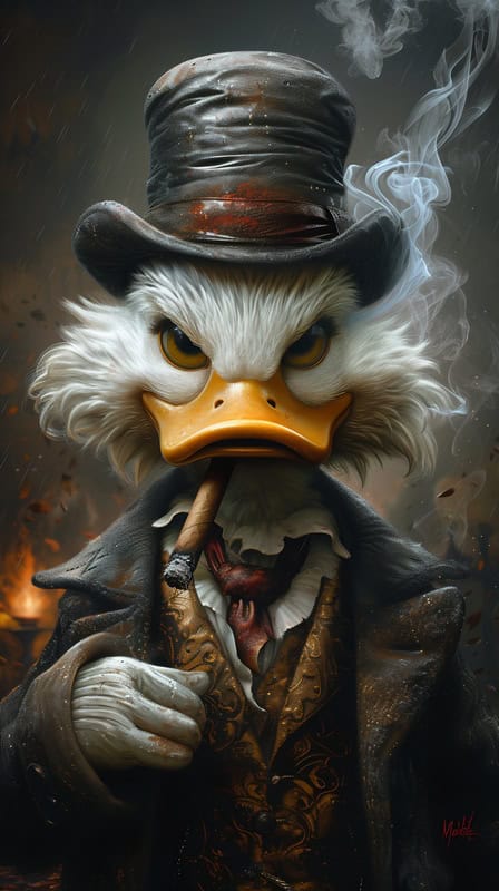 Victorian Duck with Cigarette premium reproduction
