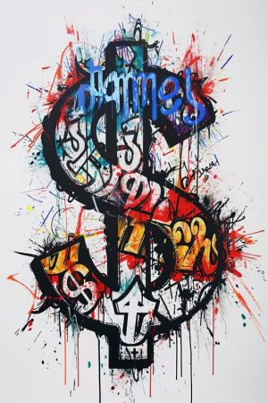 Explosive Dollar: A Splash of Urban Motivation wall art