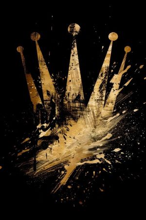Gold Crown Abstract Art wall art