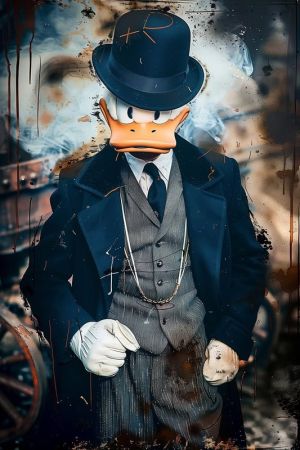 Dapper Duck Noir: A Modern Twist on Classic Style wall art