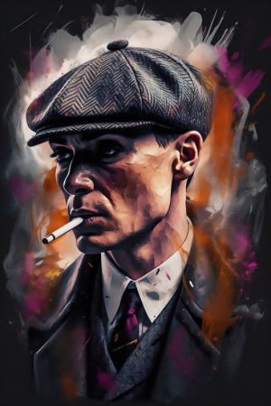 Contemplative Portrait with Peaky Cap wall art