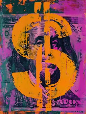 Pop Art Dollar Symbol Painting wall art