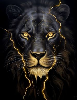 Lion of Thunder: Strength Unleashed wall art
