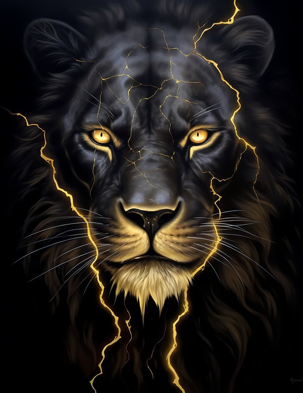 Lion of Thunder: Strength Unleashed premium reproduction