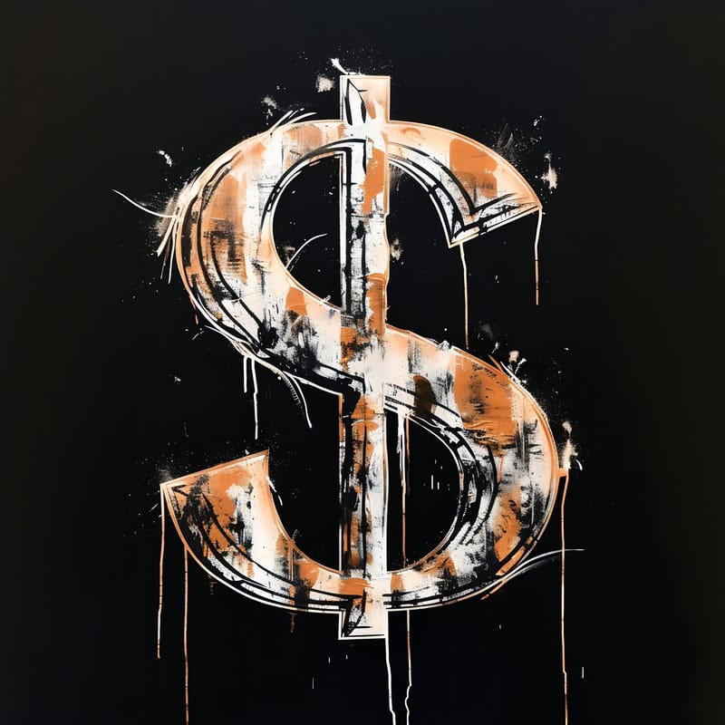Empowerment through Art: The Dollar Sign premium reproduction