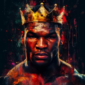 Crowned Strength: A Modern Warrior wall art