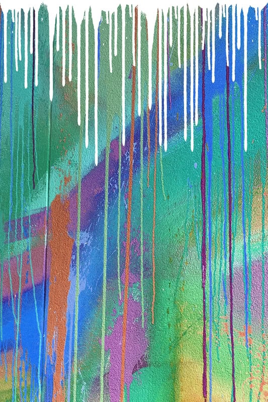 Vivid Drips: Energetic Colors in Motion premium reproduction