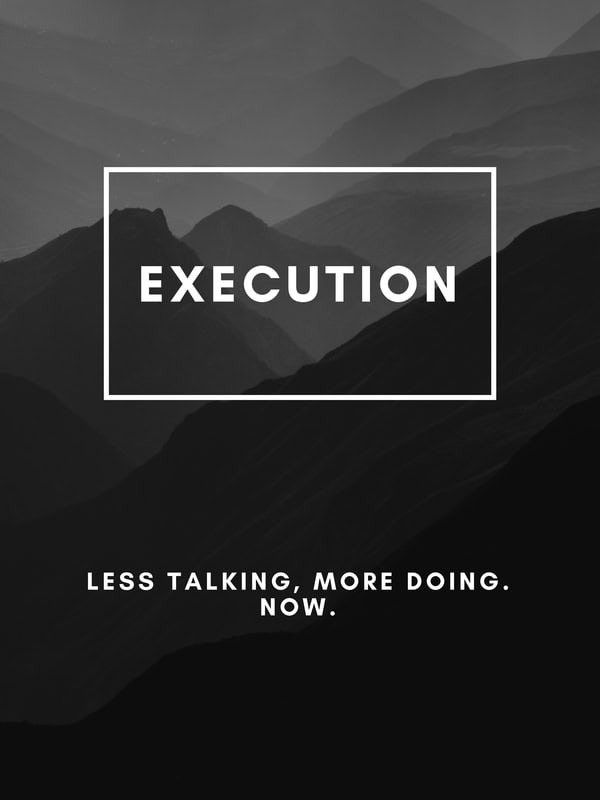 Motivational Poster: Execution and Action premium reproduction