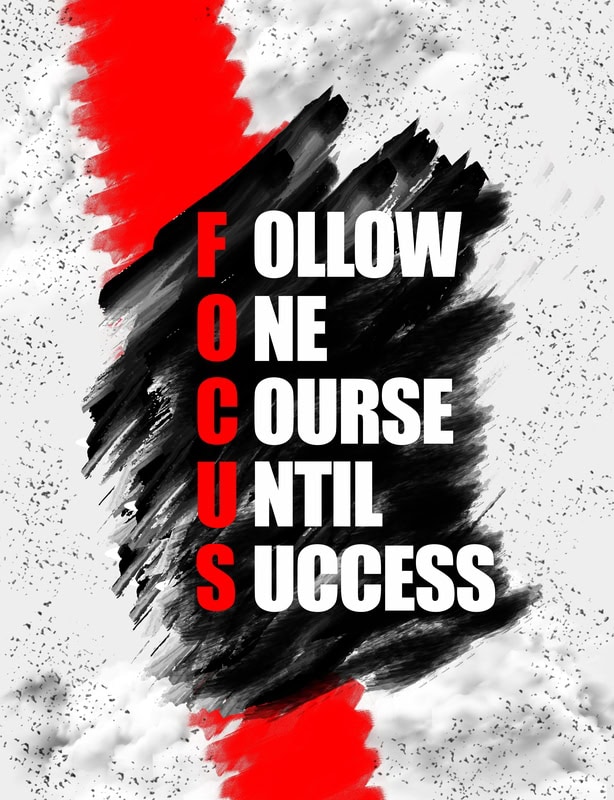 Focus on Success: Acronym Art premium reproduction
