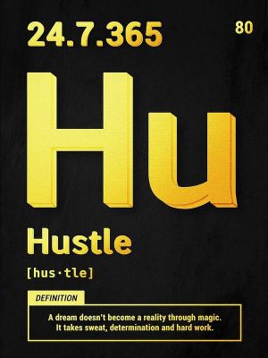 The Art of Hustle: Motivation and Determination wall art