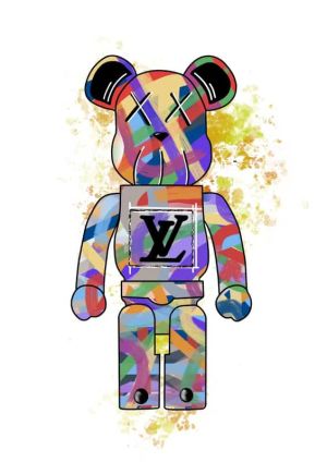 Colorful Designer Vinyl Bear Art wall art