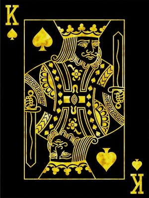 Golden King of Spades: A Symbol of Authority and Elegance wall art