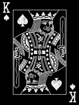 King of Spades in Monochrome wall art
