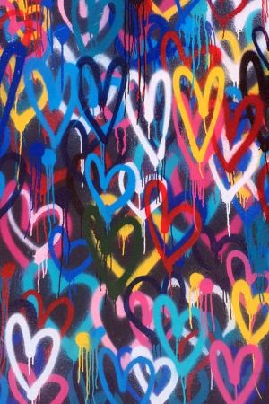 Vibrant Tapestry of Hearts wall art