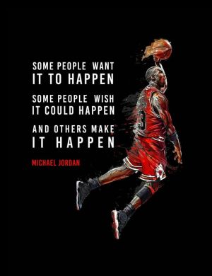 Michael Jordan Inspirational Quote Artwork wall art