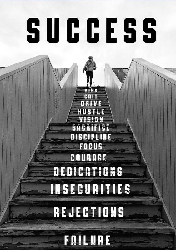 The Ladder to Success: Overcoming Obstacles premium reproduction