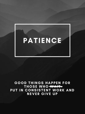Patience and Perseverance: Motivational Art Piece wall art