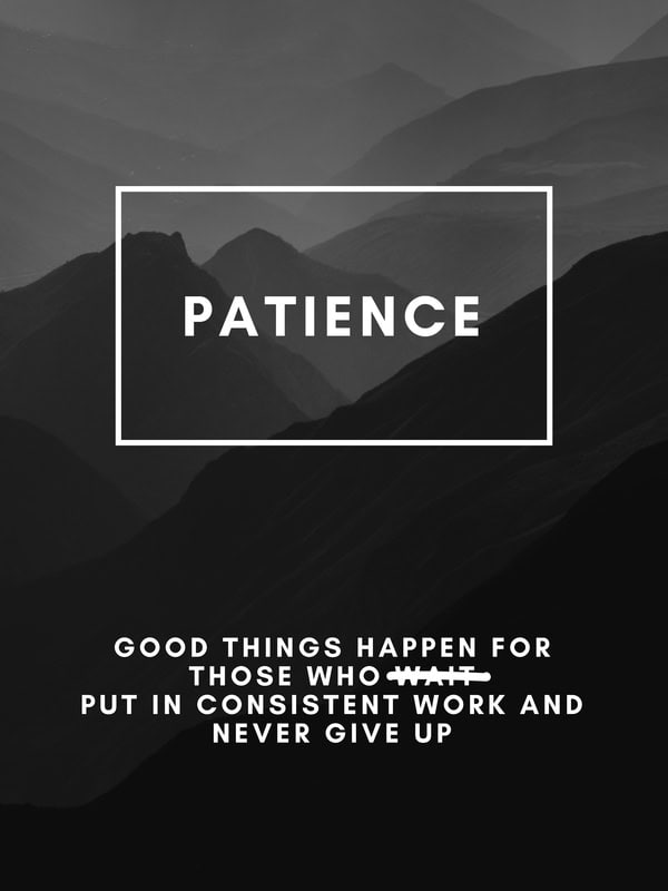 Patience and Perseverance: Motivational Art Piece premium reproduction