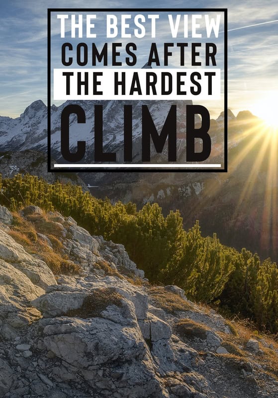 Inspirational Mountain View Quote premium reproduction