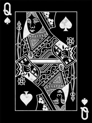 Queen of Spades: Contemporary Black and White Art wall art