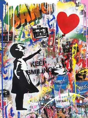 Street Art Vibes: Keep Smiling wall art