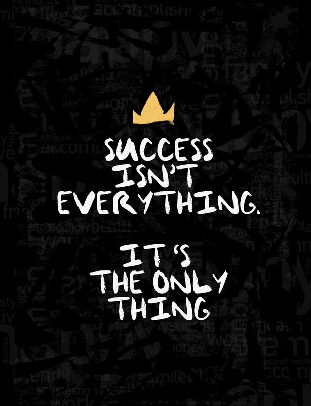 Success Isn't Everything - Motivational Art with Crown premium reproduction