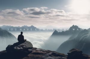 Reflective Mountain Journey wall art