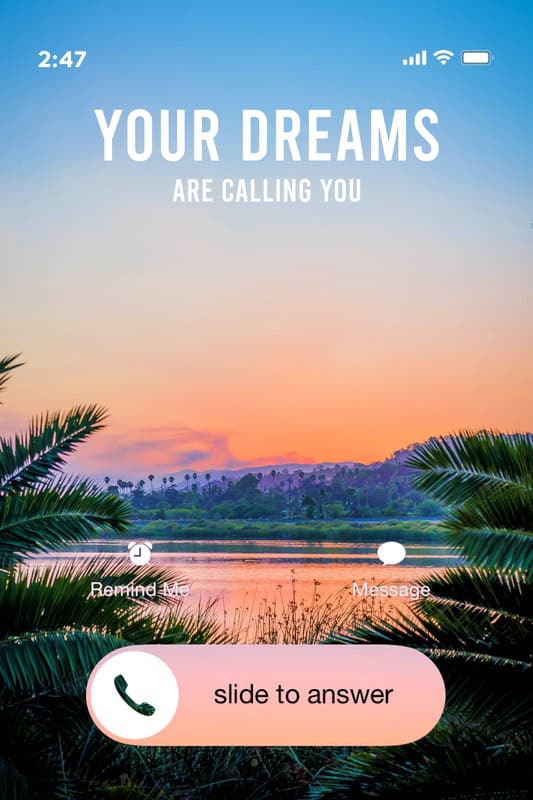 Your Dreams Are Calling - Motivational Art premium reproduction