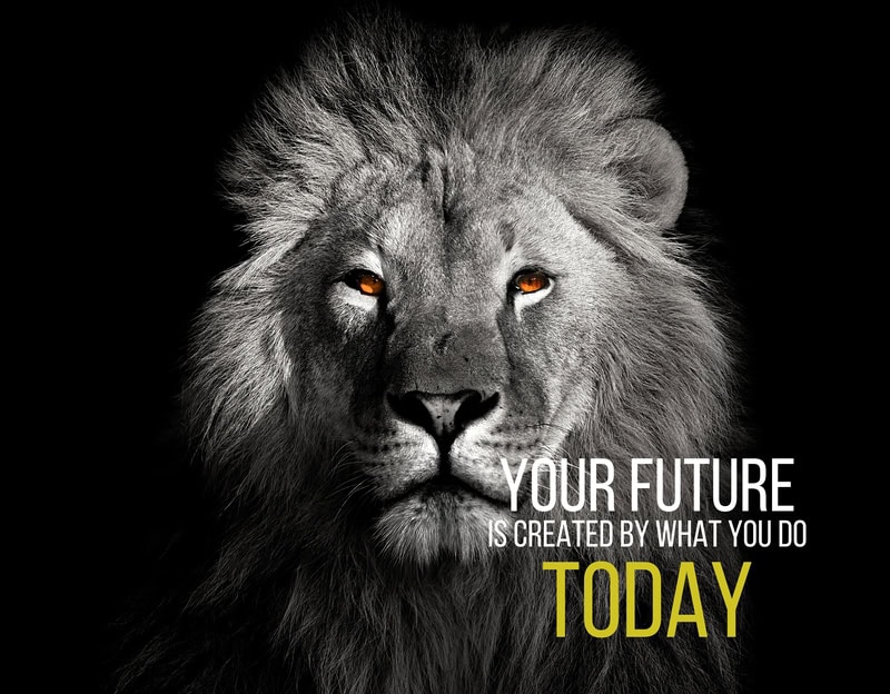 Empowering Lion Inspiration premium reproduction