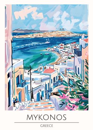 Scenic View of Mykonos, Greece wall art