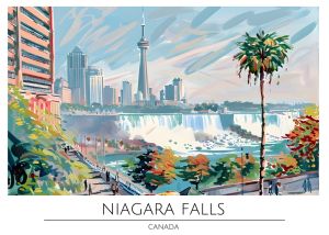 Niagara Falls Cityscape wall art