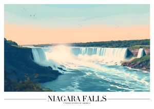 Stunning View of Niagara Falls - Art Print wall art