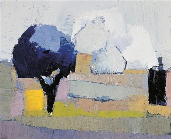 Nicolas De Stael: Paysage De Provence (1953) - Abstract Masterpiece premium reproduction