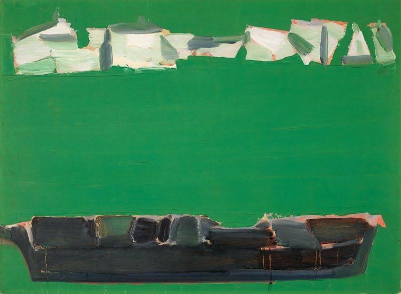 Nicolas De Stael: Seascape with Barge and Breakwater, 1954 premium reproduction