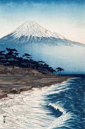 Okada Koichi: Mount Fuji from Hagoromo Beach, 1954 wall art
