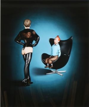 Ole Ahlberg: Tintin in the Egg wall art
