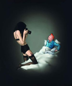 Ole Ahlberg Tintin - Paparazzi wall art