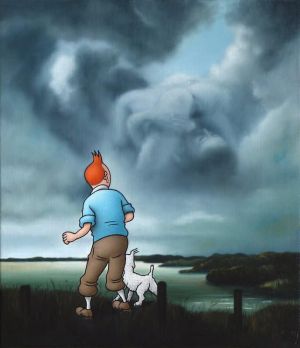 Ole Ahlberg's Tintin - Sight Seeing wall art