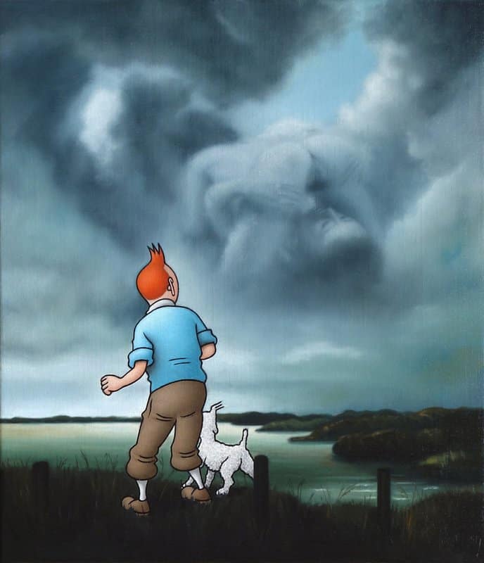Ole Ahlberg's Tintin - Sight Seeing premium reproduction