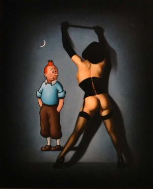 Ole Ahlberg Tintin - The Dominatrix wall art