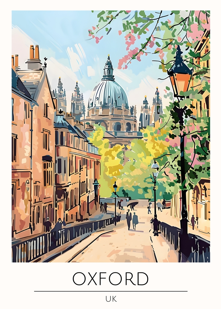 The Grandeur of Oxford: Architectural Beauty in the UK premium reproduction