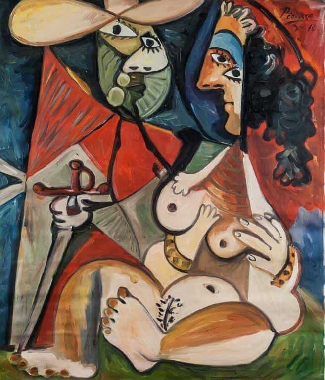 Pablo Picasso Cubist Nude Portrait premium reproduction