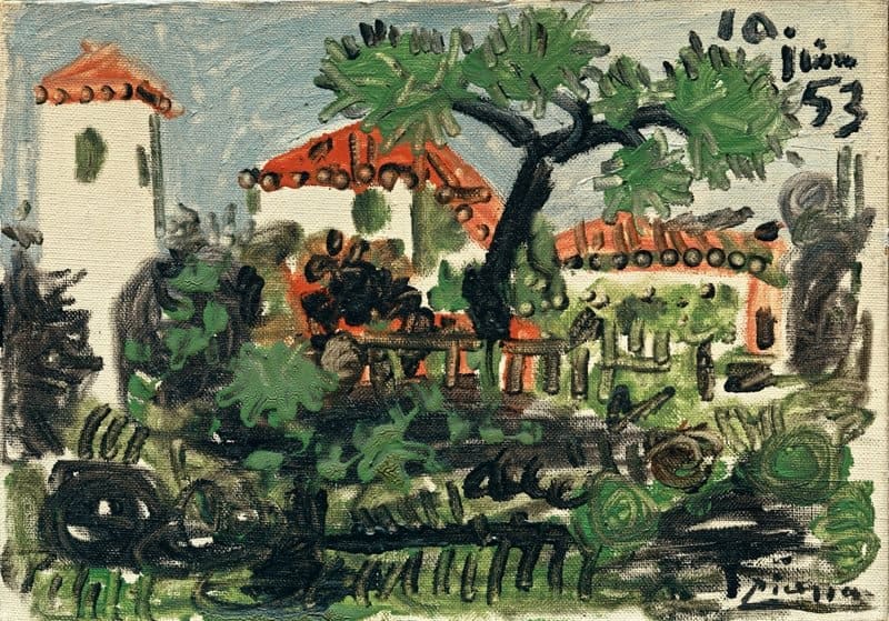 Pablo Picasso: Garden at Vallauris, 1953 premium reproduction