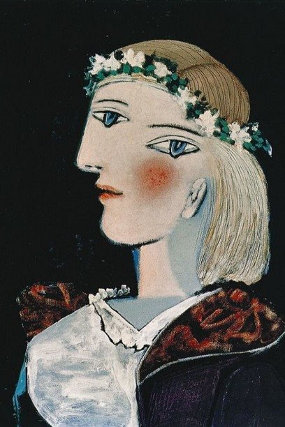 Pablo Picasso: Marie-Thérèse with Garland, 1937 premium reproduction